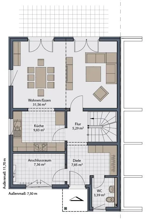 4 Zimmer Haus mit 130 m² in Metzingen – Bild 4