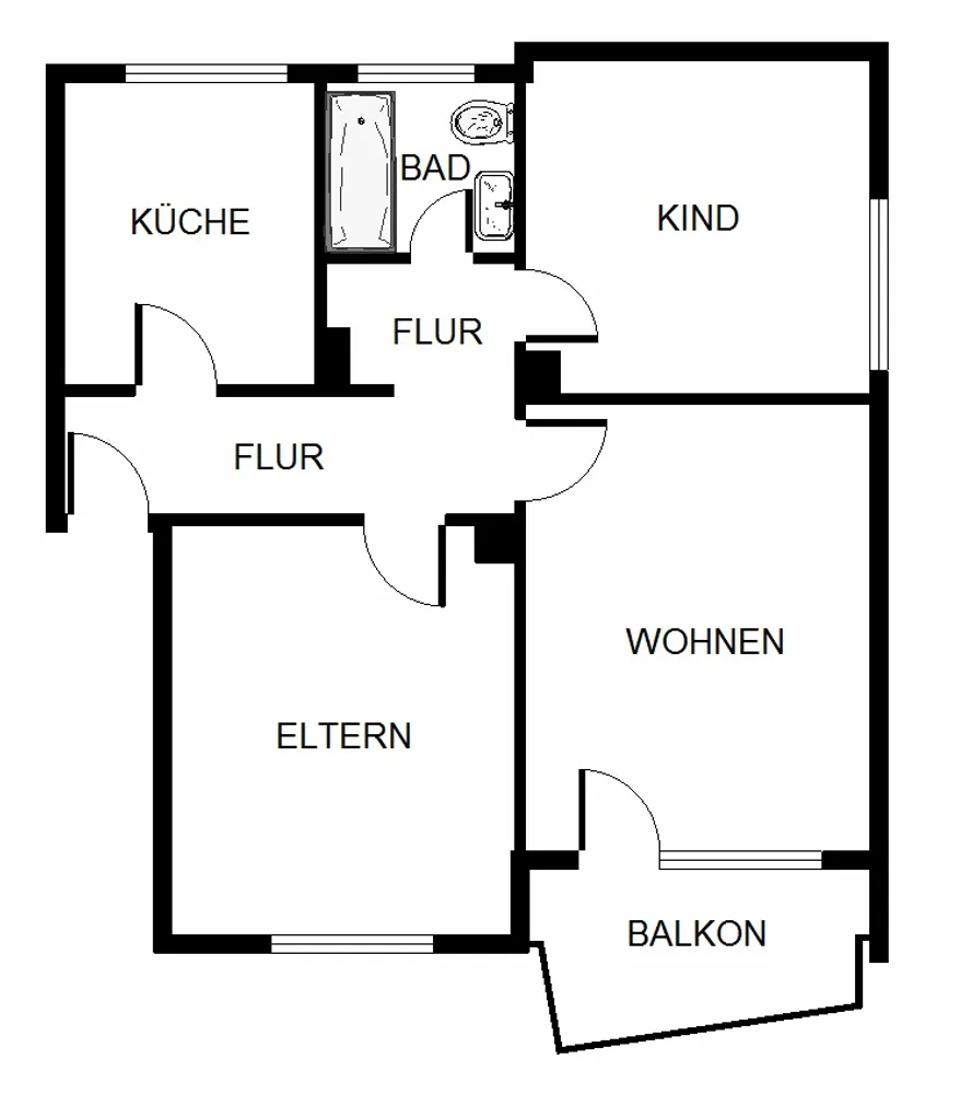 3 Zimmer Wohnung mit 66 m² in Dortmund – Bild 1