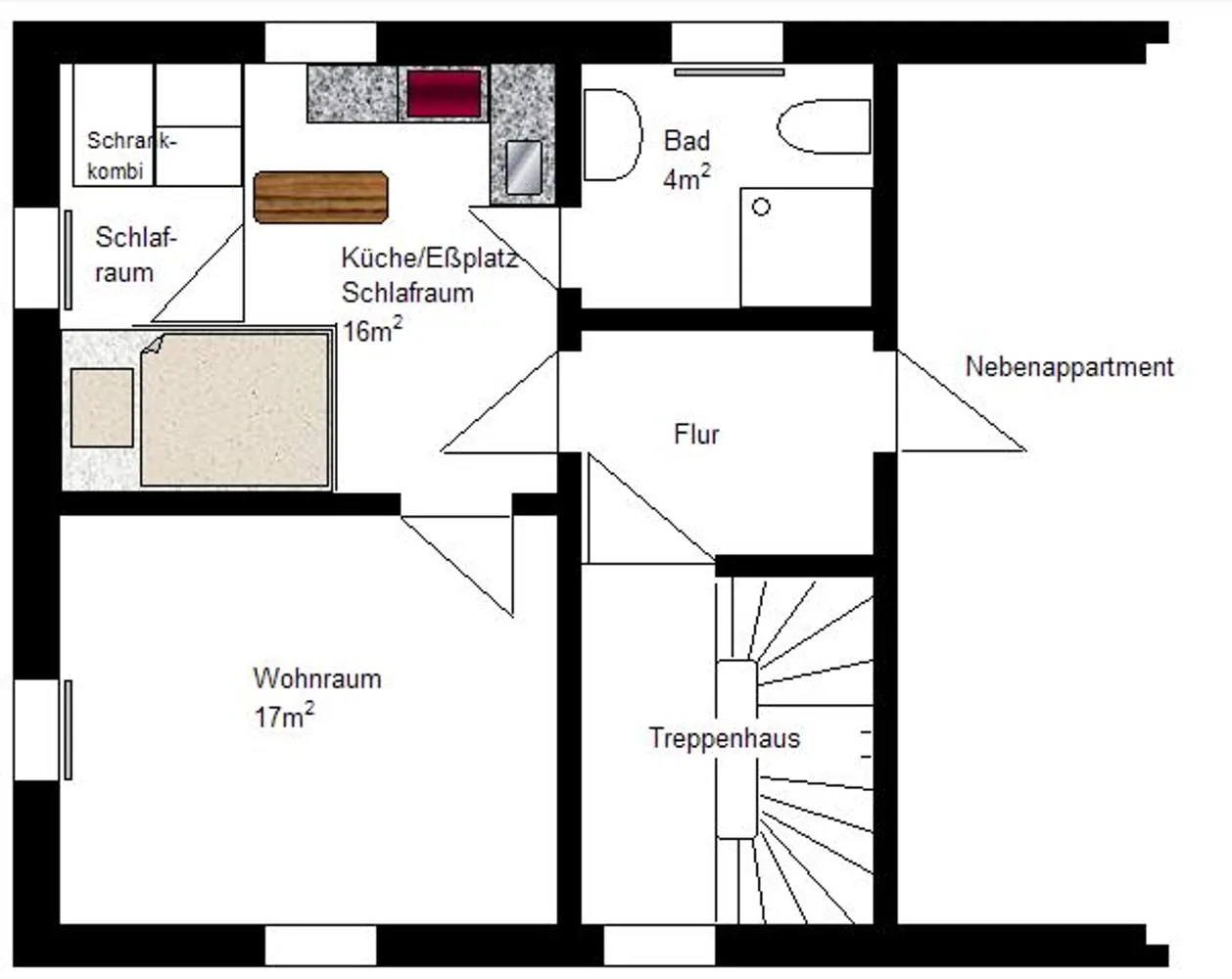 2 room apartment with 37 m² in Munich – Photo 1