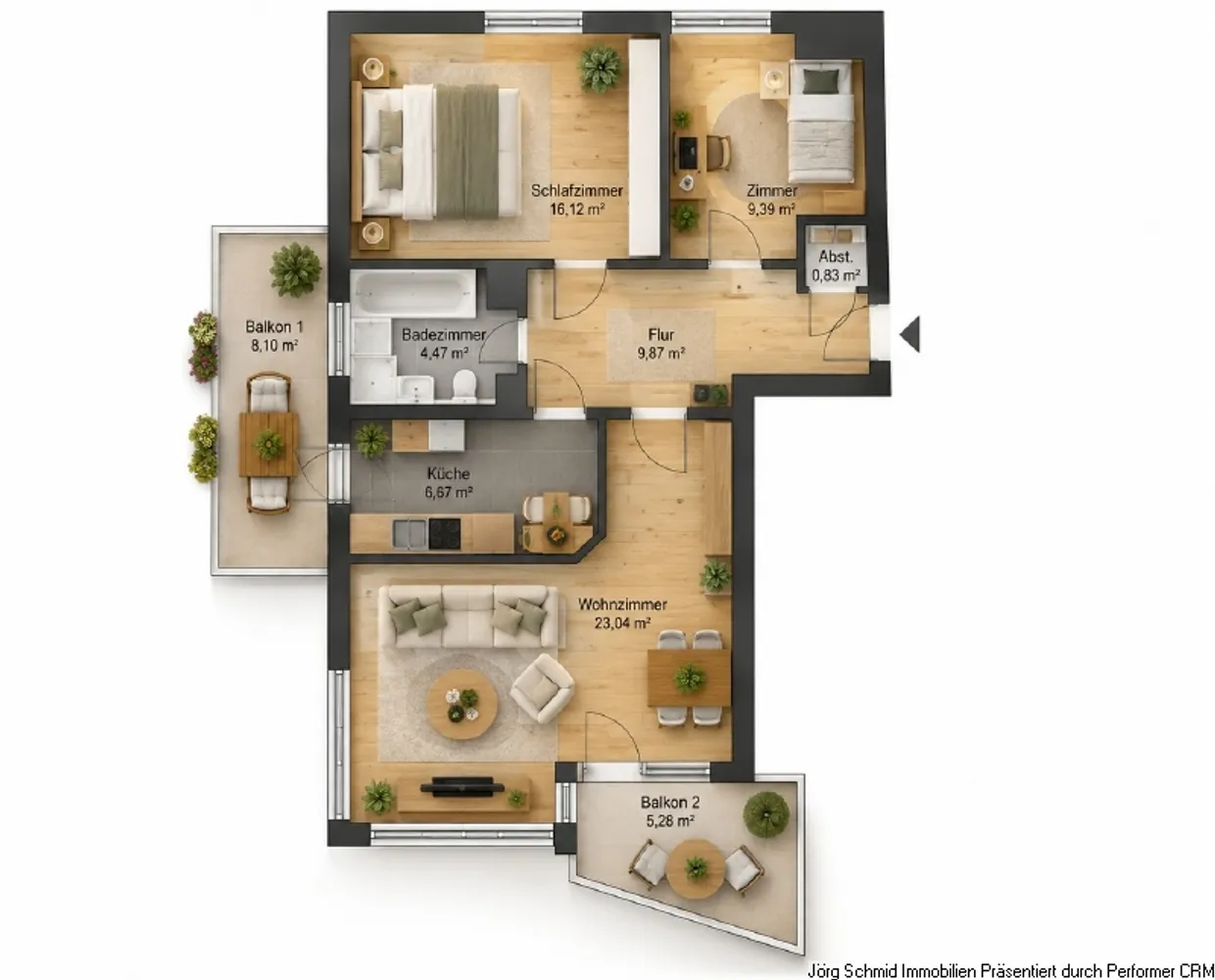 3 Zimmer Wohnung mit 77 m² in Bremen – Bild 3