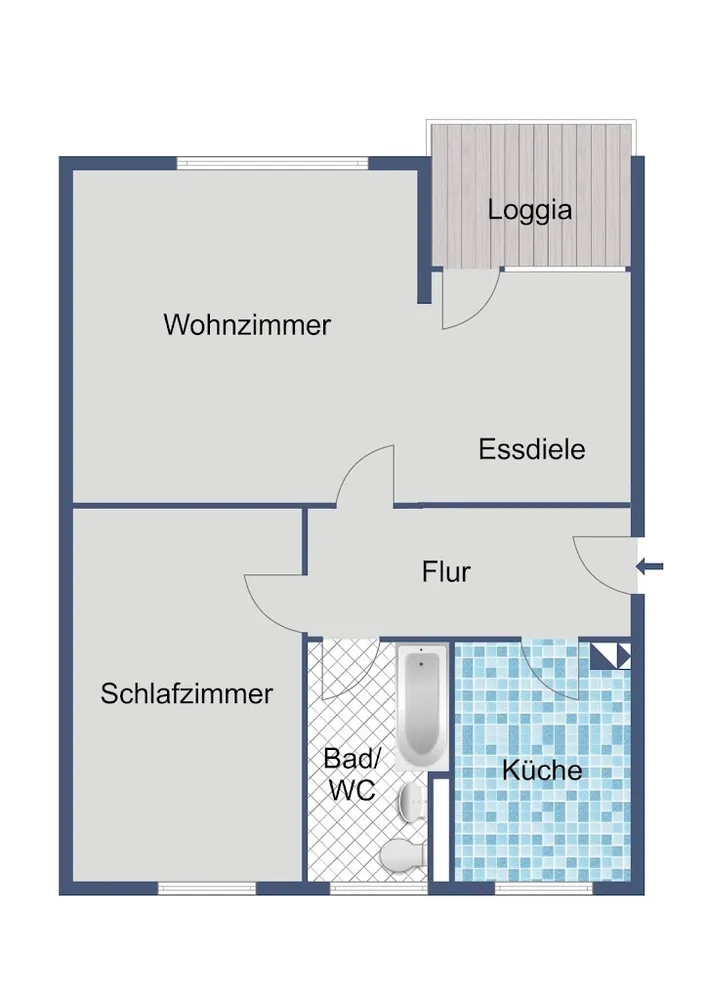 2 Zimmer Wohnung mit 61 m² in Frankfurt am Main – Bild 3