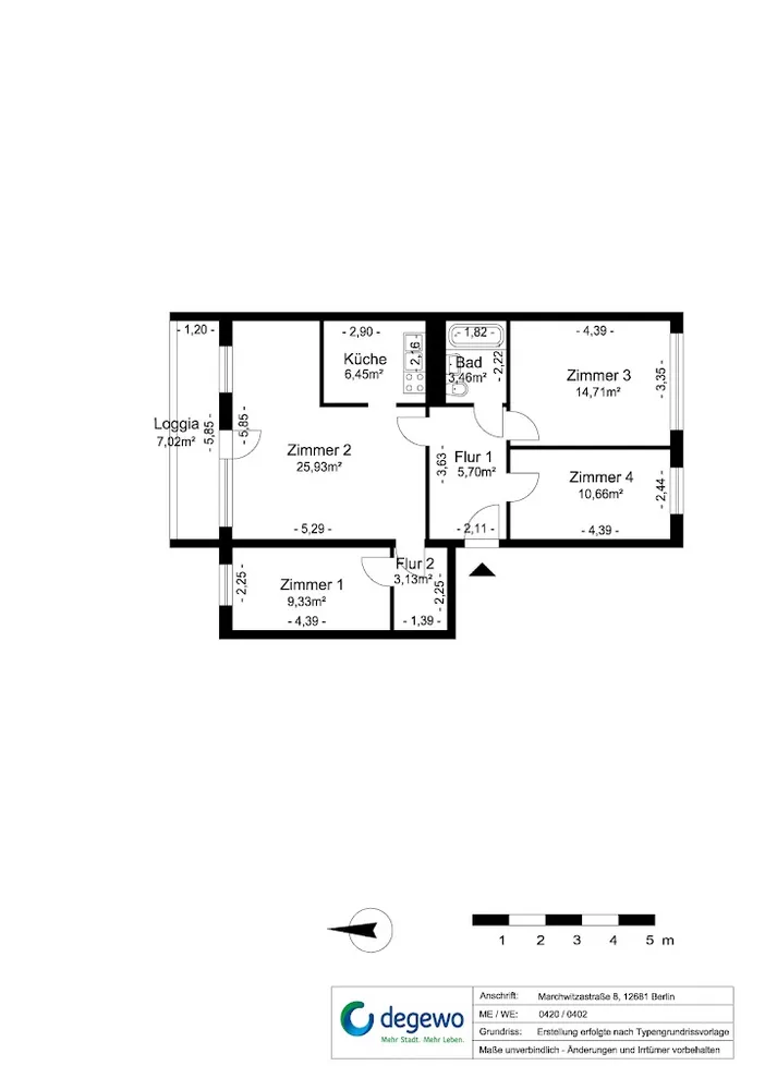 4 Zimmer Wohnung mit 82 m² in Berlin – Bild 3