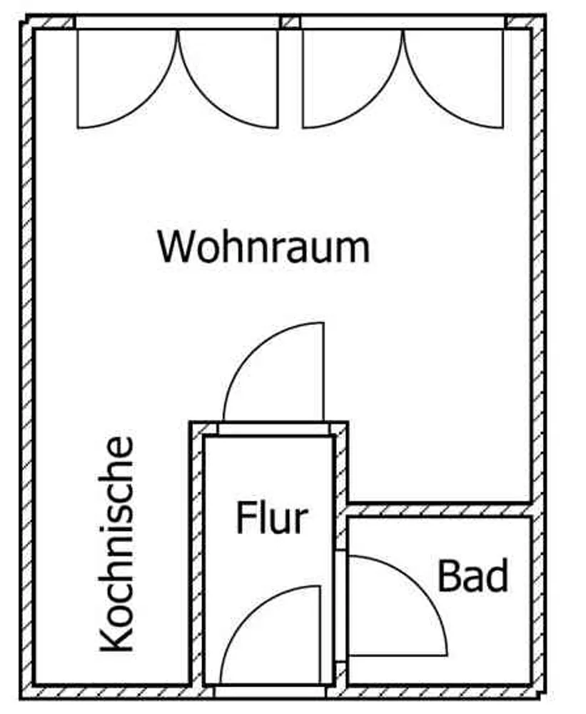 1 Zimmer Wohnung mit 31 m² in Düsseldorf – Bild 8