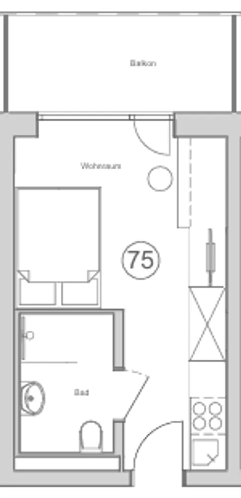 1 Zimmer Wohnung mit 21 m² in Stuttgart – Bild 4