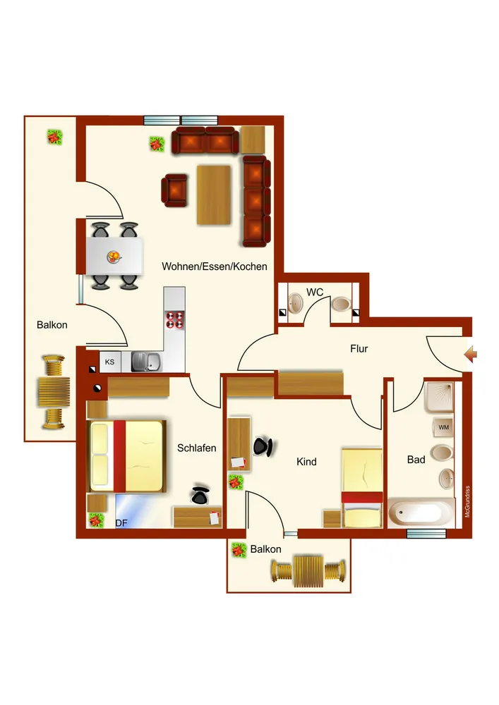 3 Zimmer Wohnung mit 90 m² in München – Bild 6