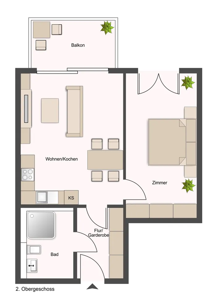 2 Zimmer Wohnung mit 54 m² in Münster – Bild 10