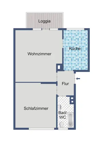 2 Zimmer Wohnung mit 42 m² in Frankfurt am Main – Bild 4