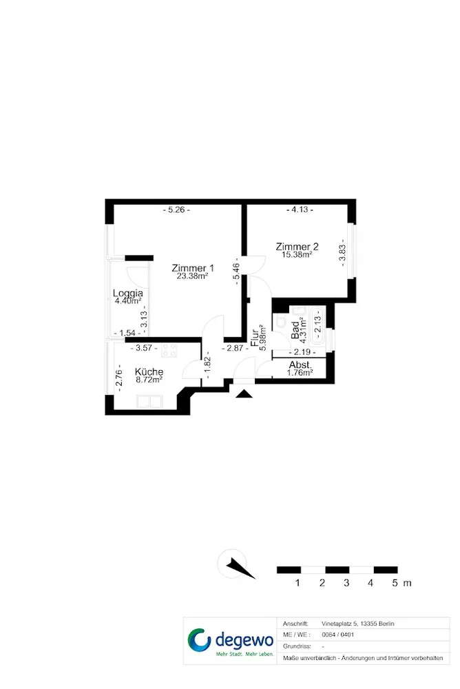2 Zimmer Wohnung mit 62 m² in Berlin – Bild 3