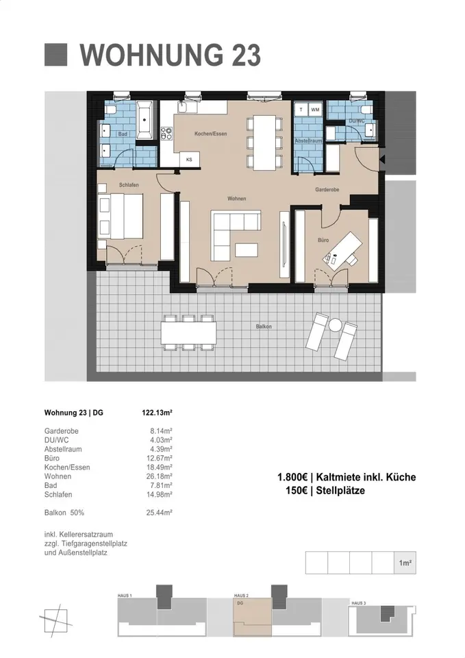 3 Zimmer Wohnung mit 122 m² in Bensheim – Bild 5