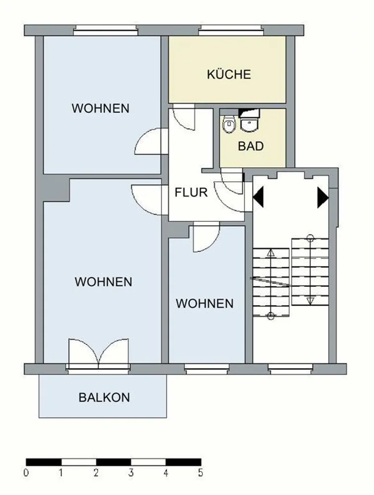 3 Zimmer Wohnung mit 56 m² in Neubrandenburg – Bild 4