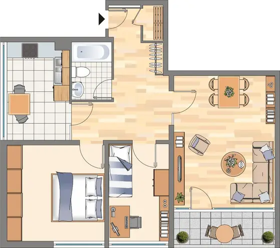 3 Zimmer Wohnung mit 76 m² in Dortmund – Bild 2