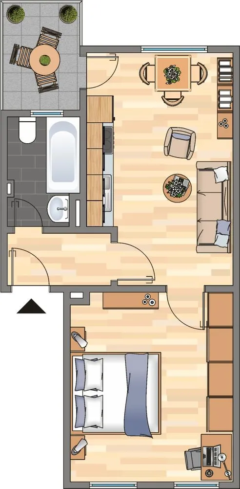 1 Zimmer Wohnung mit 35 m² in Dortmund – Bild 1