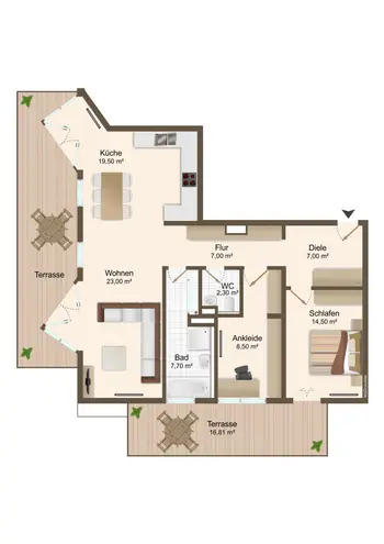 3 Zimmer Wohnung mit 117 m² in München – Bild 5