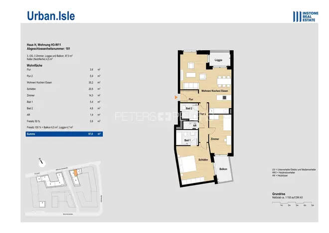 3 Zimmer Wohnung mit 97 m² in Hamburg – Bild 7