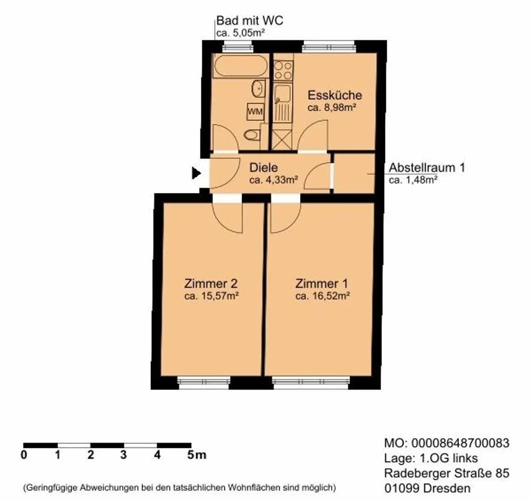 2 Zimmer Wohnung mit 52 m² in Dresden – Bild 2