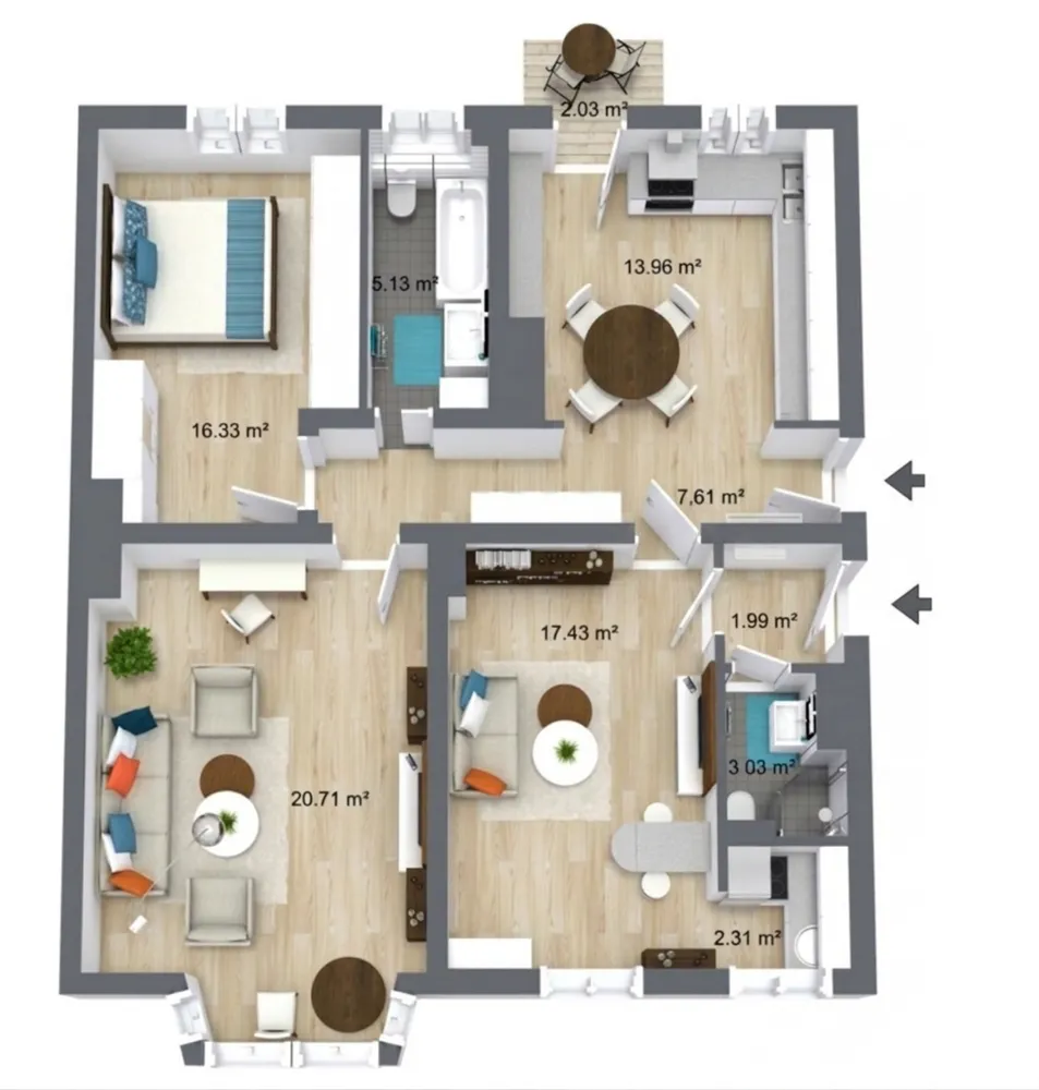 3 Zimmer Wohnung mit 90 m² in München – Bild 5