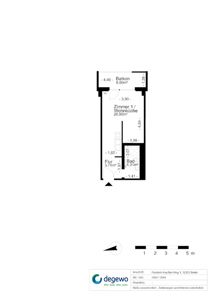 1 Zimmer Wohnung mit 32 m² in Berlin – Bild 8