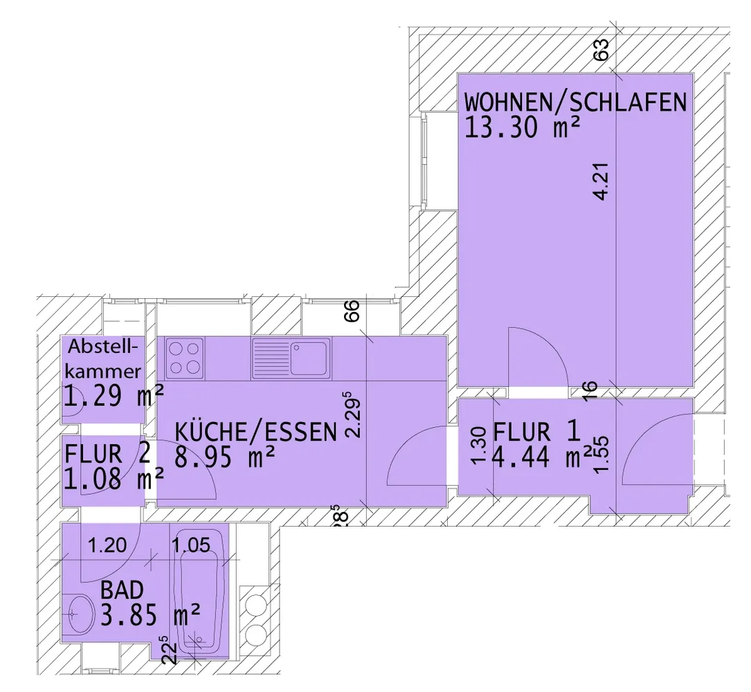 1 Zimmer Wohnung mit 33 m² in München – Bild 10