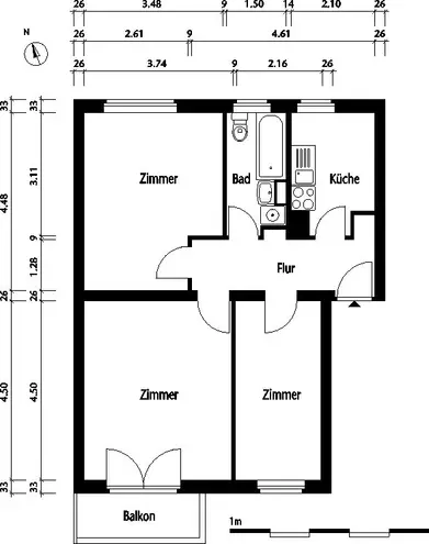3 Zimmer Wohnung mit 59 m² in Berlin – Bild 8