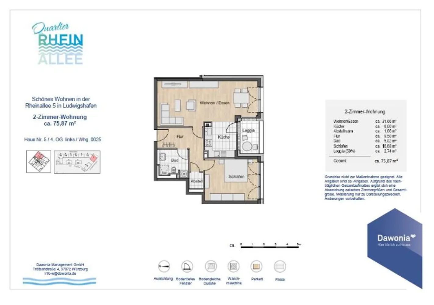 2 Zimmer Wohnung mit 76 m² in Ludwigshafen am Rhein – Bild 3