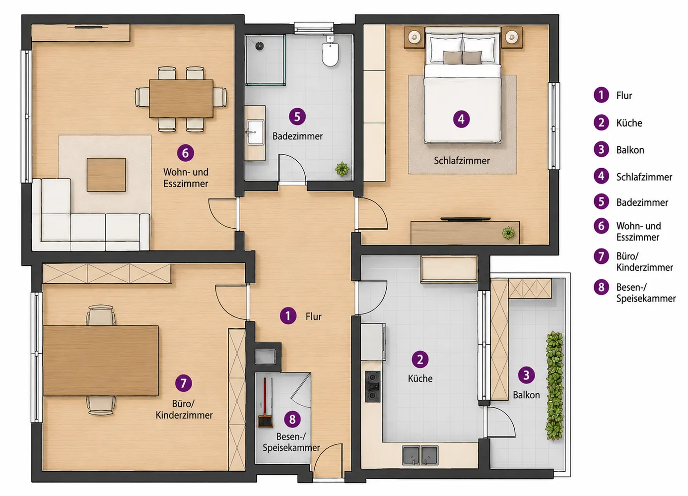 3 Zimmer Wohnung mit 80 m² in Dortmund – Bild 1