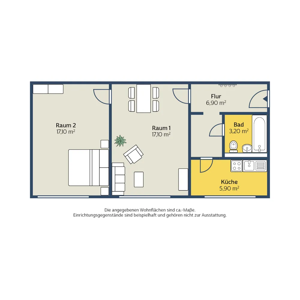 2 Zimmer Wohnung mit 50 m² in Leipzig – Bild 2