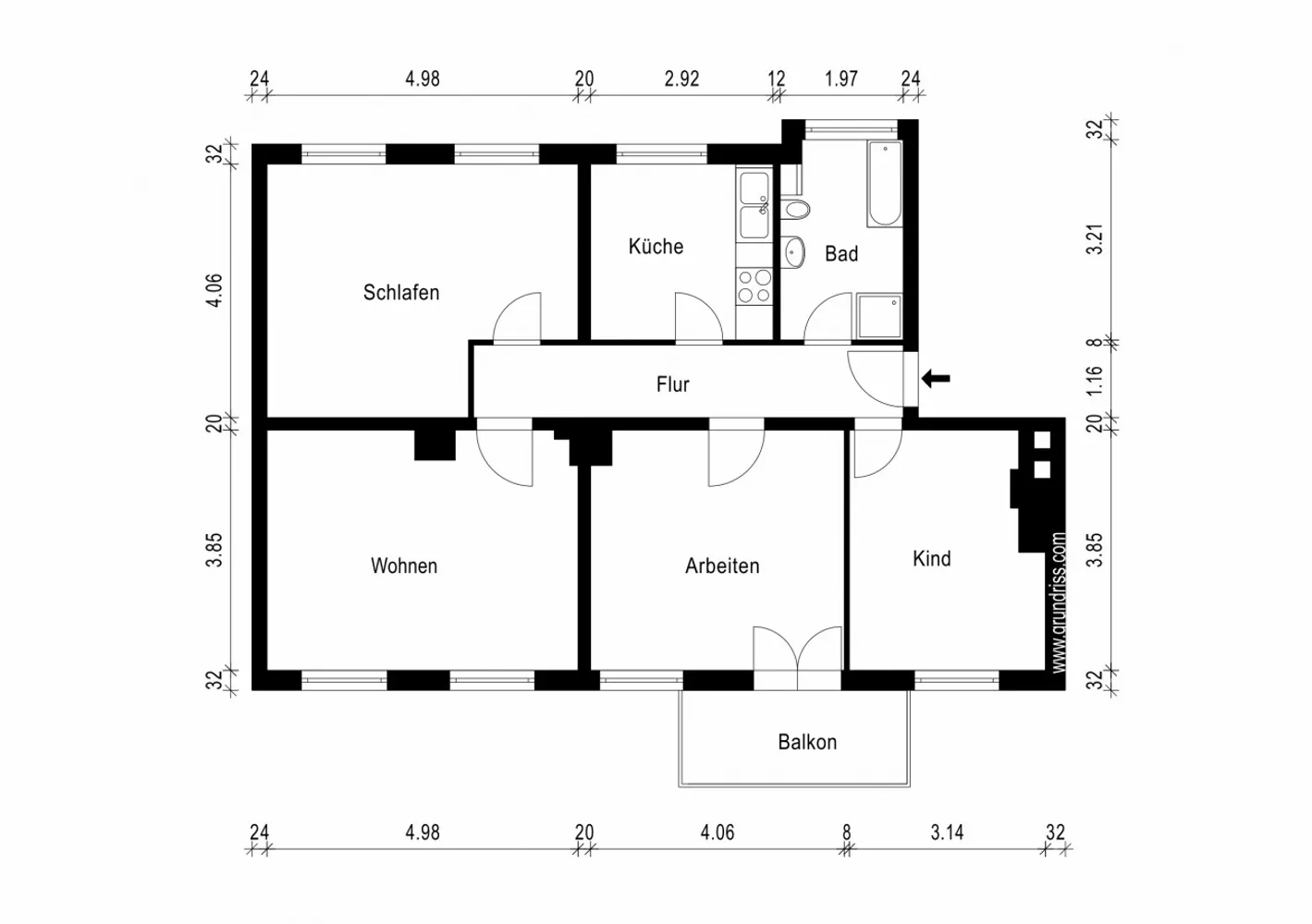 4 room apartment with 88 m² in Magdeburg – Photo 5