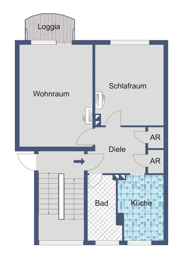 2 Zimmer Wohnung mit 54 m² in Frankfurt am Main – Bild 2