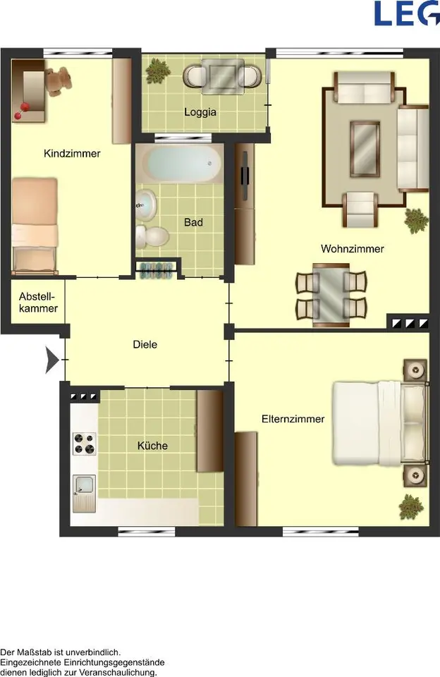4 Zimmer Wohnung mit 64 m² in Duisburg – Bild 5