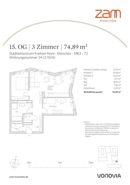 3 Zimmer Wohnung mit 75 m² in München – Bild 10