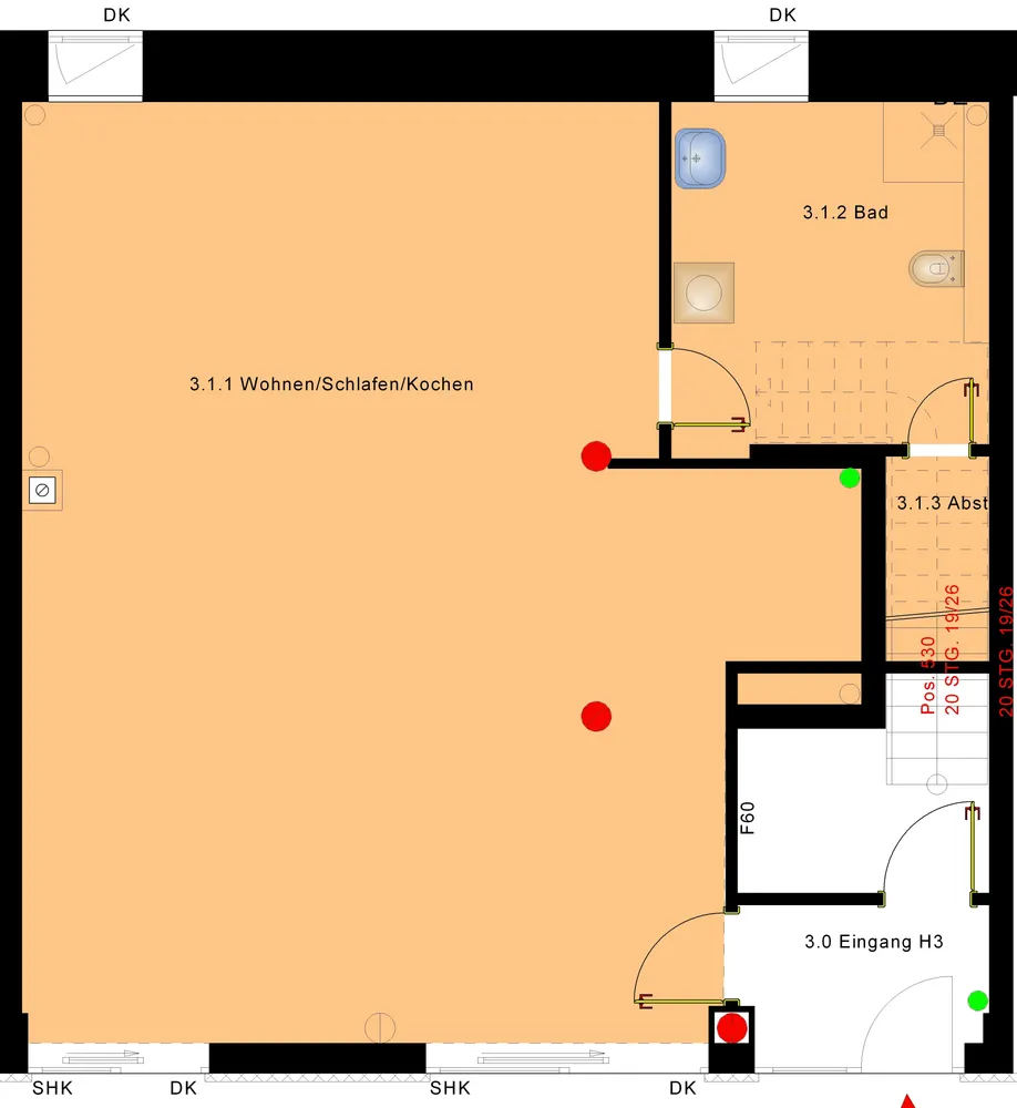 1 Zimmer Wohnung mit 82 m² in Halle (Saale) – Bild 7