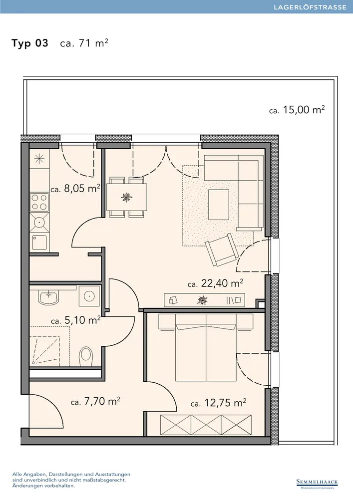 2 Zimmer Wohnung mit 71 m² in Rostock – Bild 6