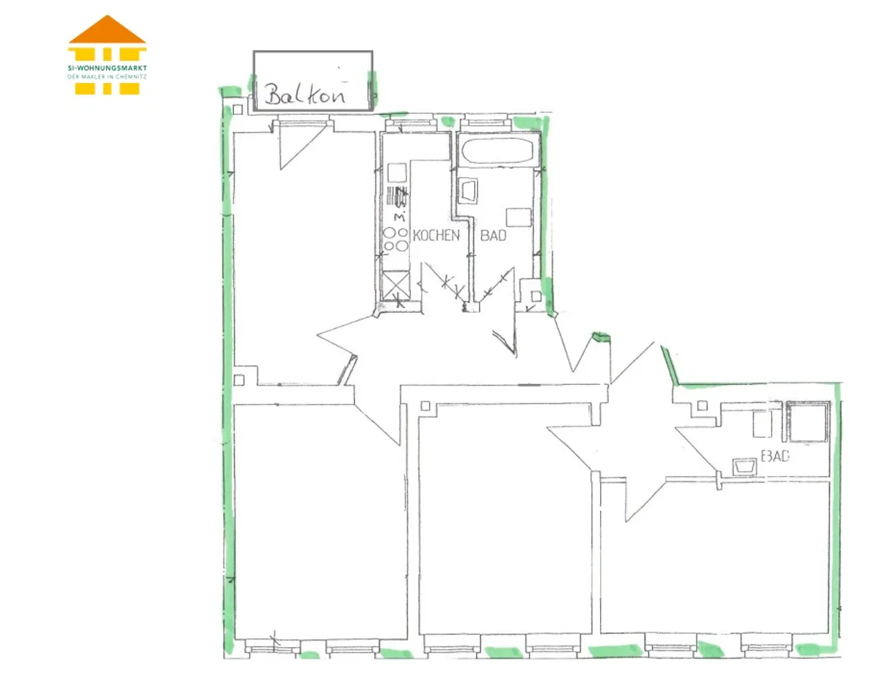 4 room apartment with 92 m² in Chemnitz – Photo 6