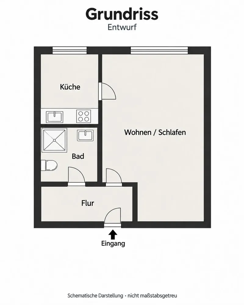 1 Zimmer Wohnung mit 24 m² in Hamburg – Bild 5