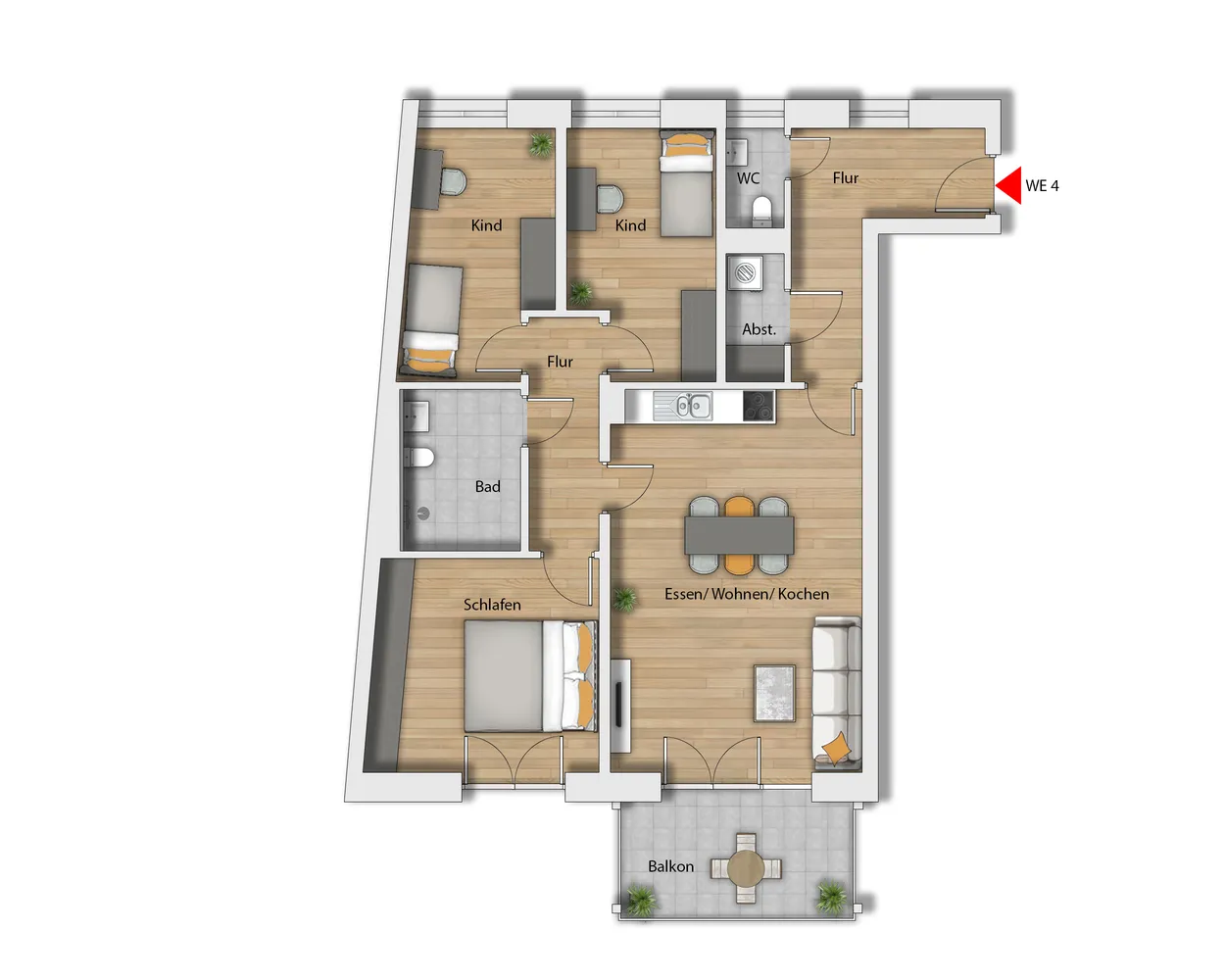 4 Zimmer Wohnung mit 91 m² in Duisburg – Bild 3