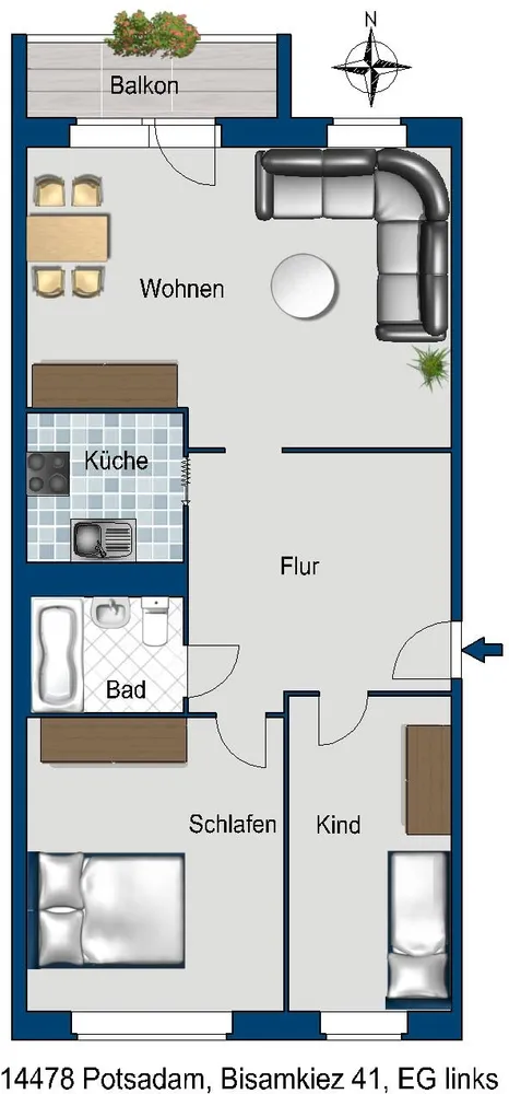 3 Zimmer Wohnung mit 69 m² in Potsdam – Bild 3
