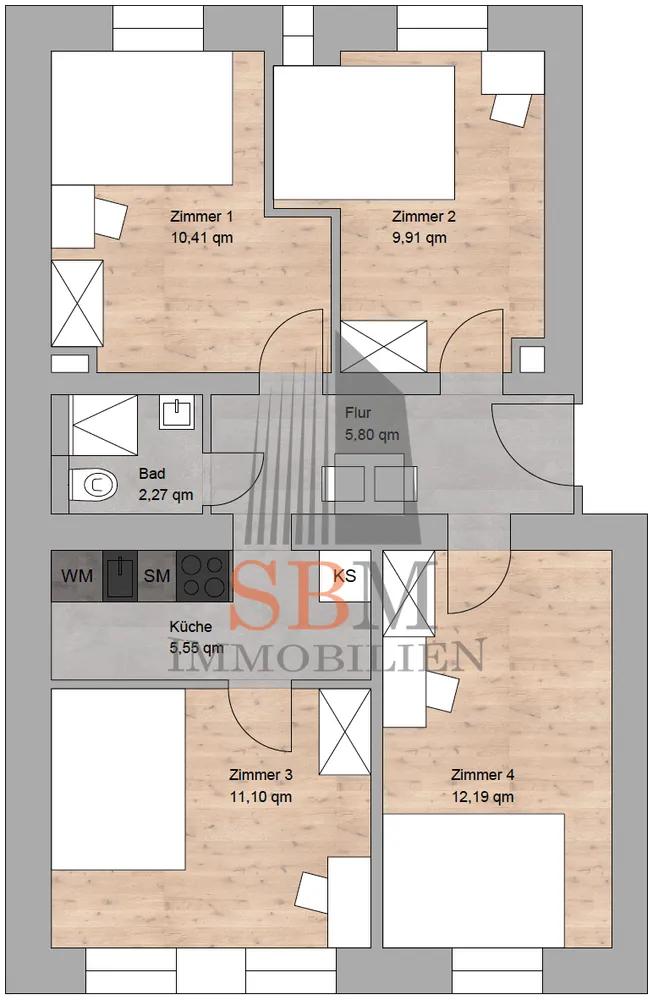 WG-Zimmer mit 11 m² in Nürnberg – Bild 3