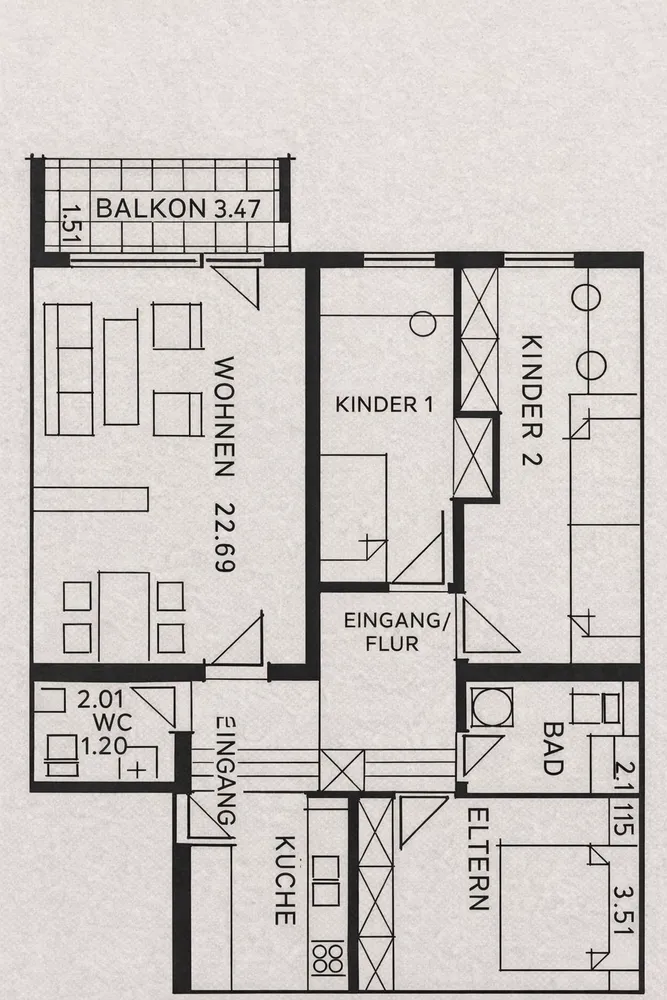 4 Zimmer Wohnung mit 93 m² in Böblingen – Bild 4