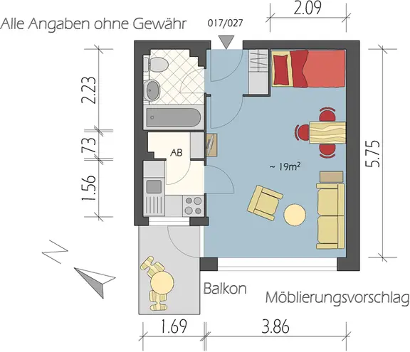 1 Zimmer Wohnung mit 31 m² in Hamburg – Bild 11