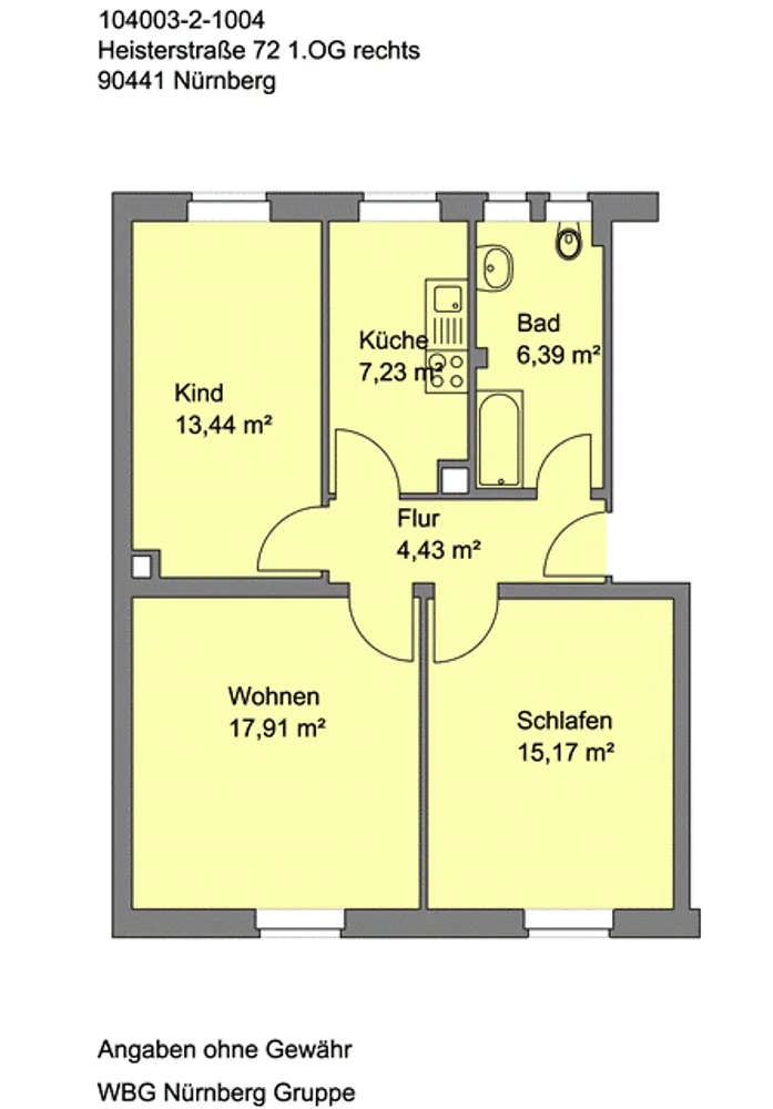 3 Zimmer Wohnung mit 65 m² in Nürnberg – Bild 9