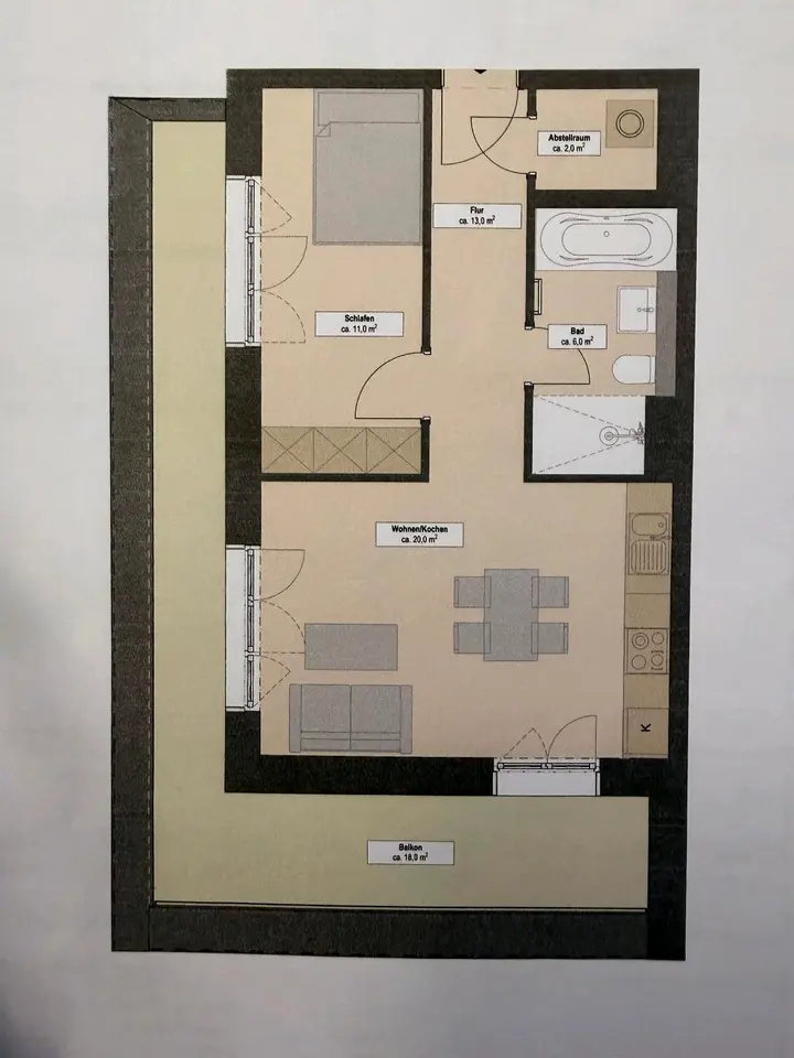 2 room apartment with 52 m² in Magdeburg – Photo 5