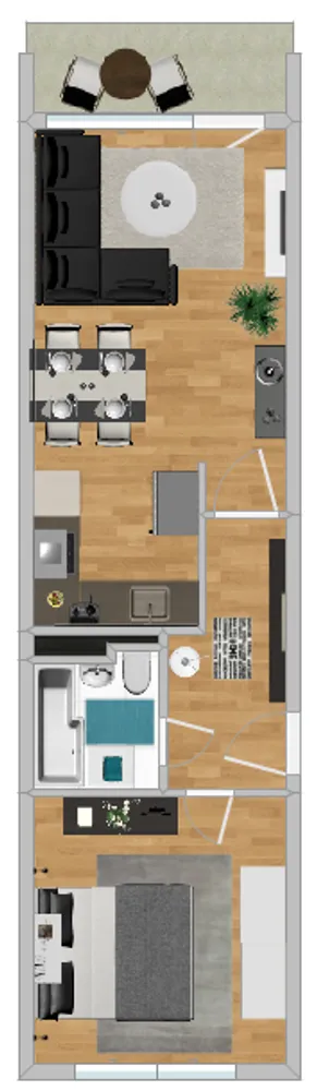 2 room apartment with 43 m² in Erfurt – Photo 2