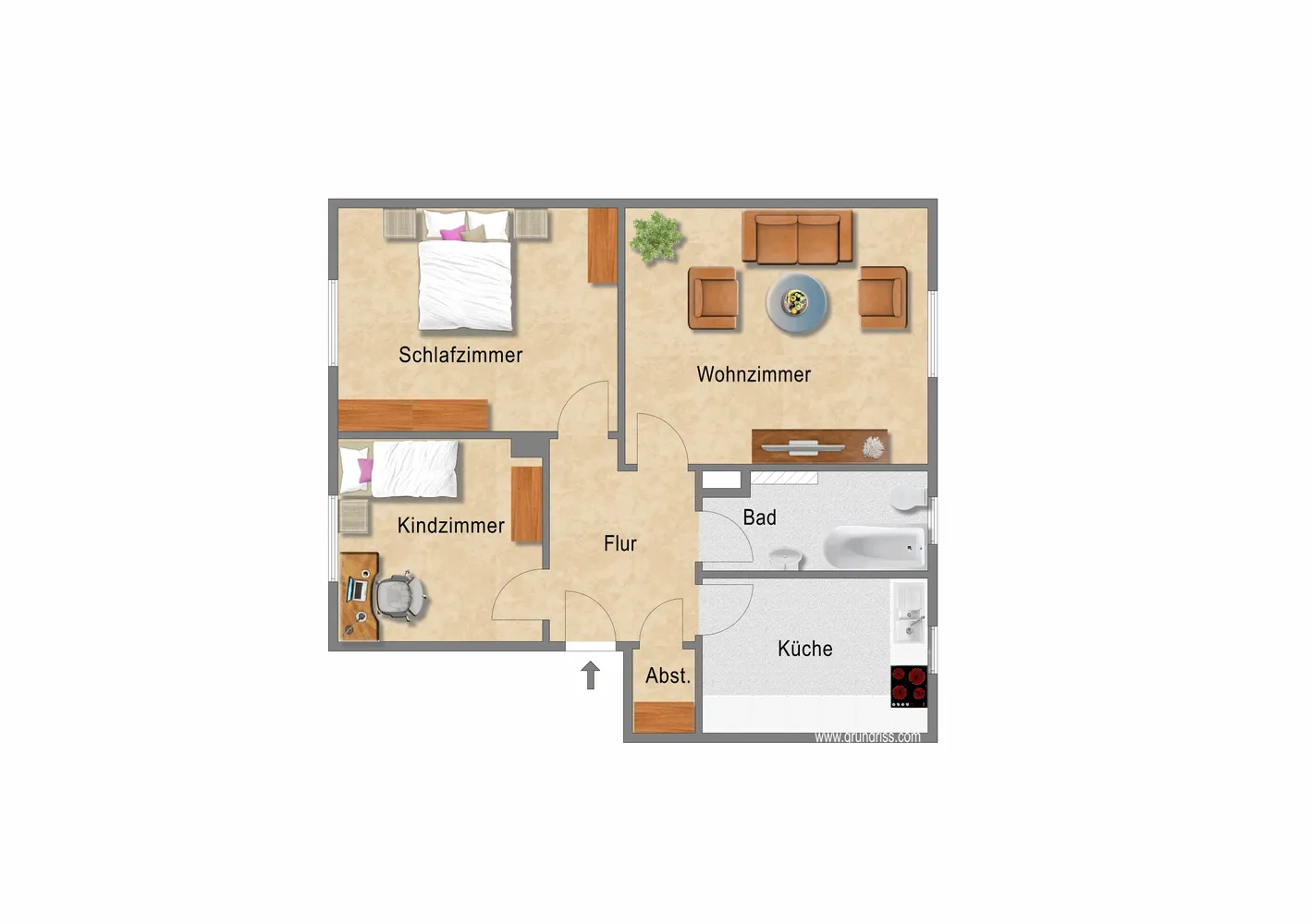 3 Zimmer Wohnung mit 70 m² in Essen – Bild 2