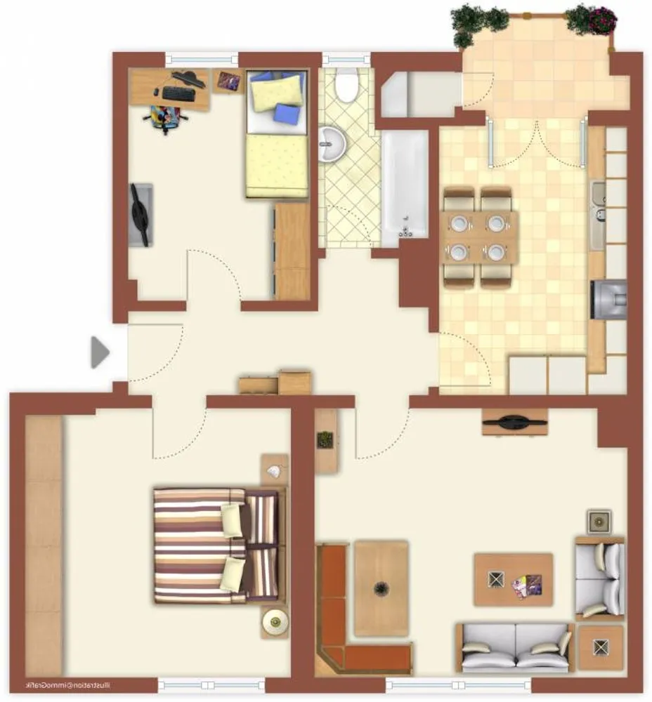 3 Zimmer Wohnung mit 68 m² in Mönchengladbach – Bild 1