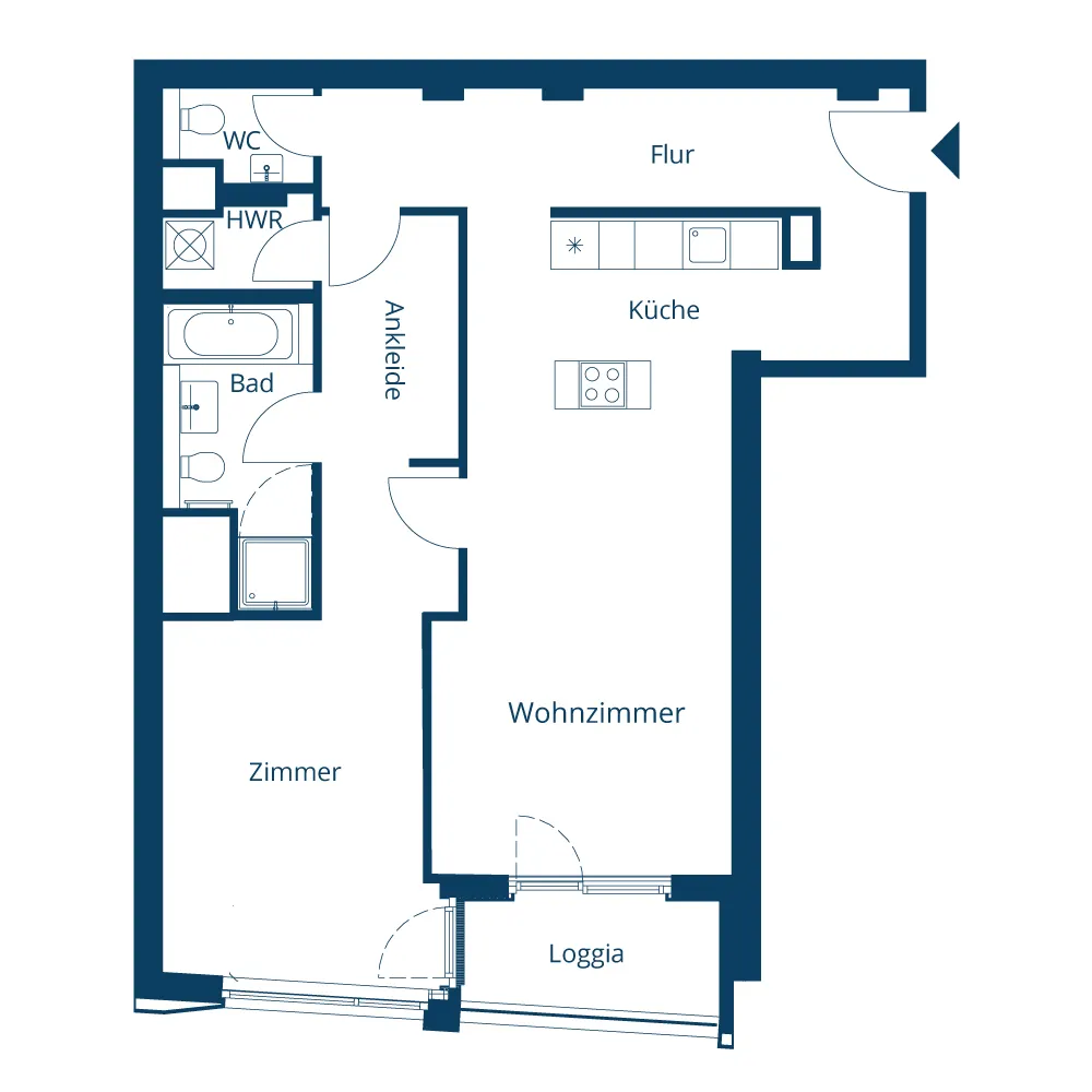 2 Zimmer Wohnung mit 80 m² in Berlin – Bild 5