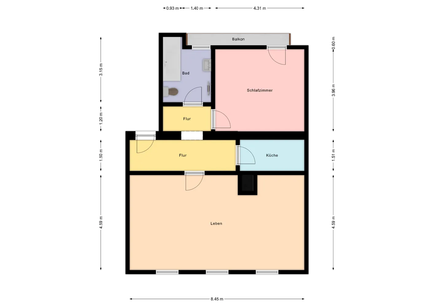 2 Zimmer Wohnung mit 64 m² in Halle (Saale) – Bild 3