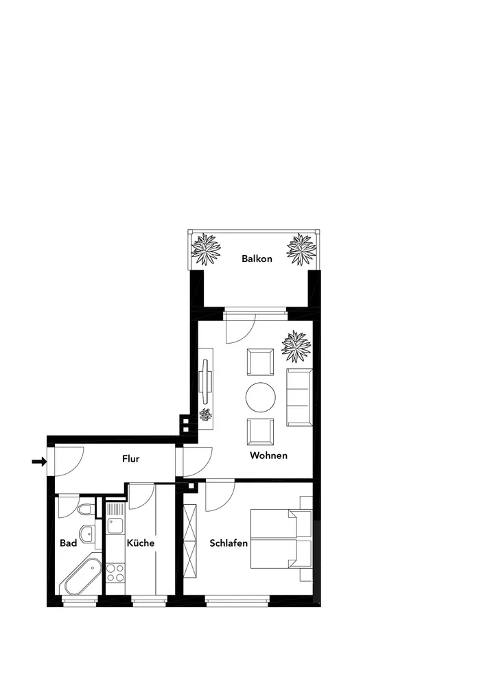 2 Zimmer Wohnung mit 51 m² in Frankfurt am Main – Bild 4