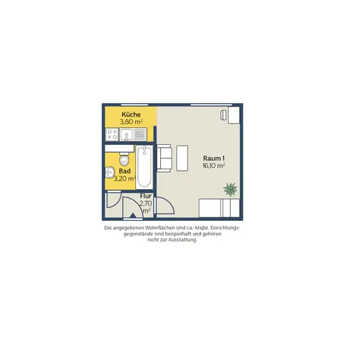 1 Zimmer Wohnung mit 26 m² in Leipzig – Bild 2