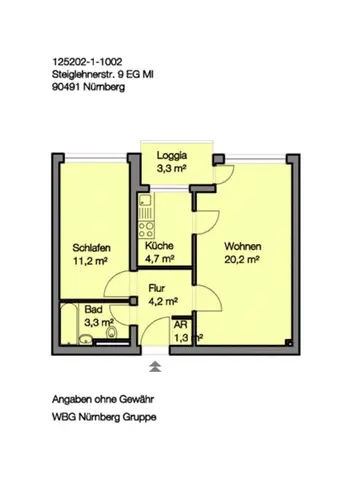 2 Zimmer Wohnung mit 44 m² in Nürnberg – Bild 8