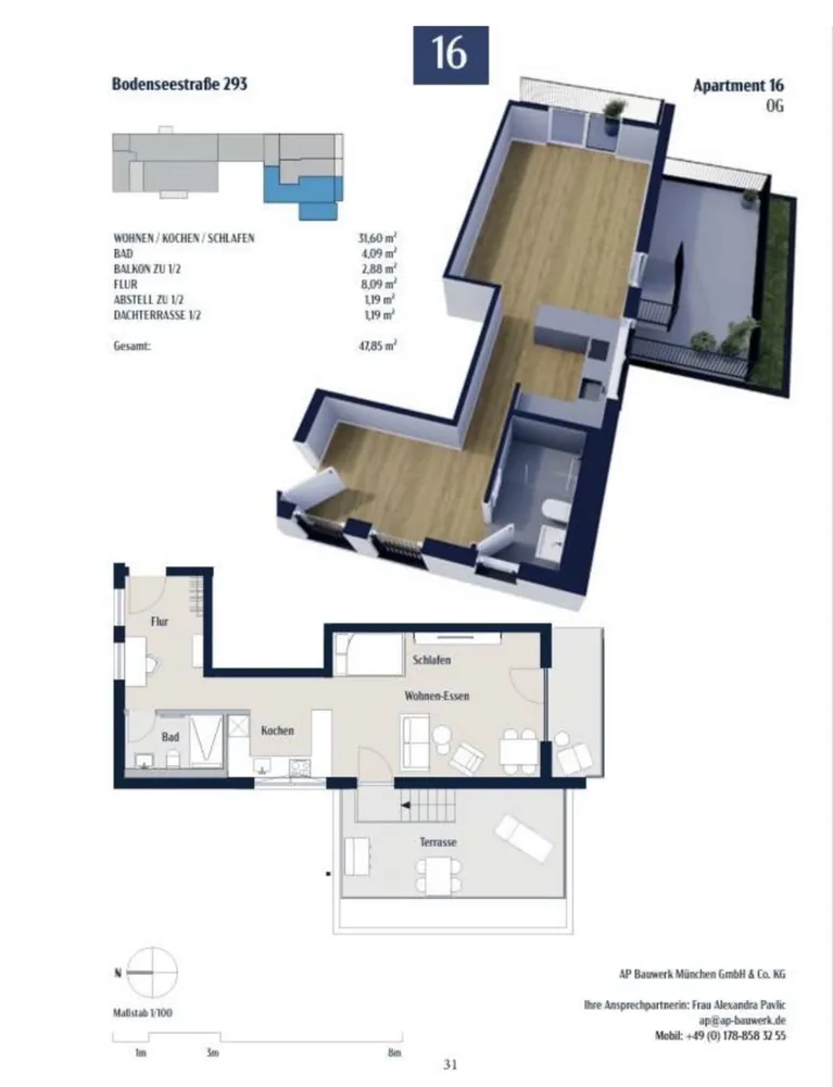 1 Zimmer Wohnung mit 54 m² in München – Bild 6